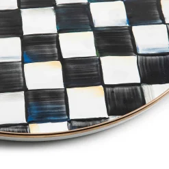 MacKenzie-Childs Courtly Check Enamel Round Tray* Outdoor Entertaining