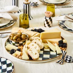 MacKenzie-Childs Courtly Check Enamel Round Tray* Outdoor Entertaining