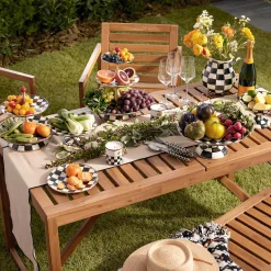 MacKenzie-Childs Courtly Check Enamel Salad/Dessert Plate* Outdoor Entertaining