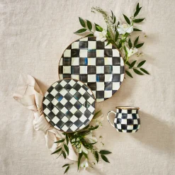 MacKenzie-Childs Courtly Check Enamel Salad/Dessert Plate* Outdoor Entertaining