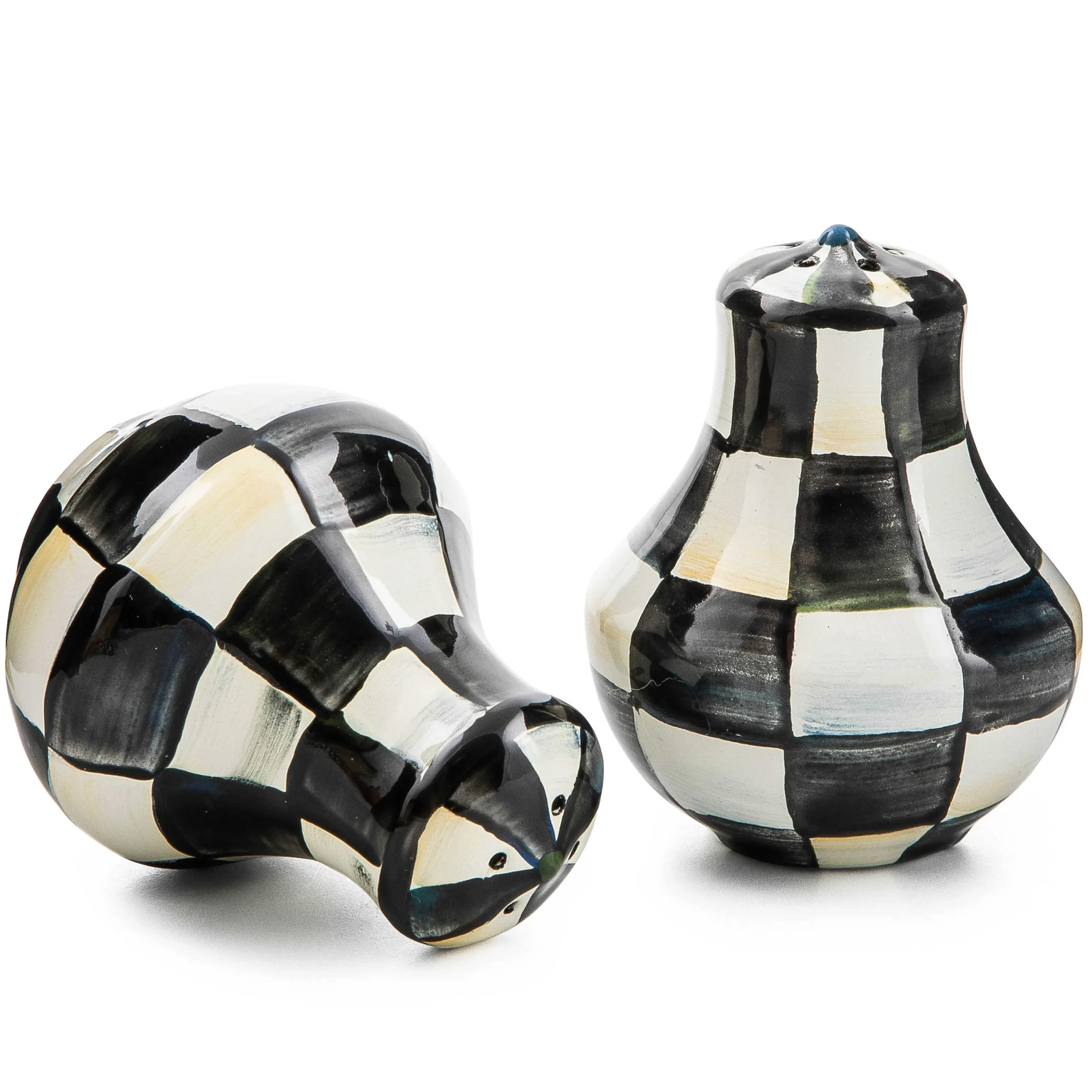 MacKenzie-Childs Courtly Check Enamel Salt & Pepper Shakers* Outdoor Entertaining