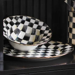 MacKenzie-Childs Courtly Check Enamel Serving Platter* Outdoor Entertaining