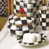 MacKenzie-Childs Courtly Check Enamel Squashed Pot* Bed & Bath