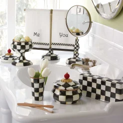 MacKenzie-Childs Courtly Check Enamel Squashed Pot* Bed & Bath