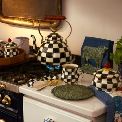 MacKenzie-Childs Courtly Check Enamel Squashed Pot* Bed & Bath