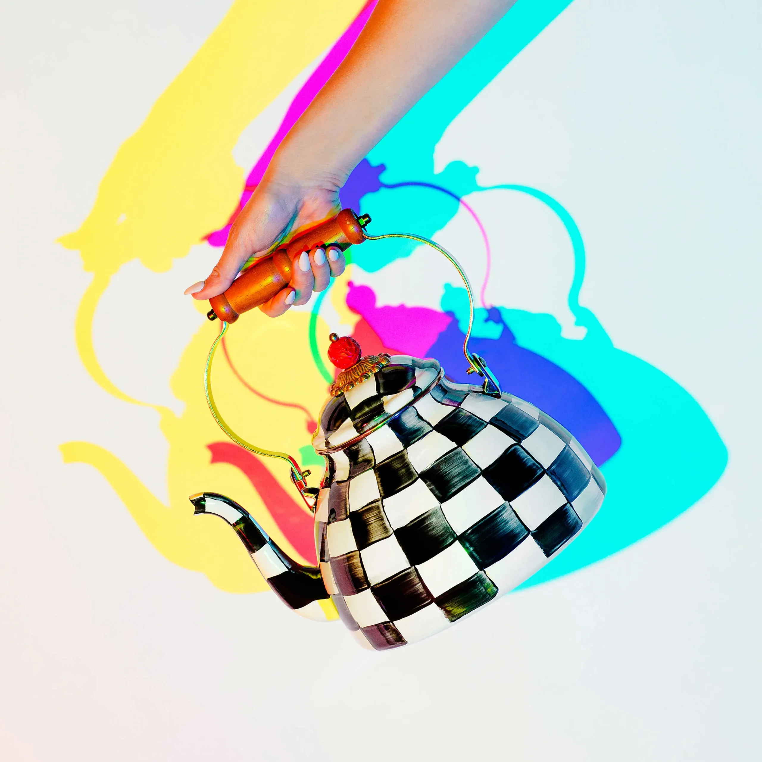 MacKenzie-Childs Courtly Check Enamel Tea Kettle - 3 Quart* Tea Kettles