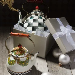 MacKenzie-Childs Courtly Check Enamel Tea Kettle - 3 Quart* Tea Kettles