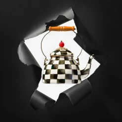 MacKenzie-Childs Courtly Check Enamel Tea Kettle - 2 Quart* Tea Kettles