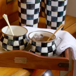 MacKenzie-Childs Courtly Check Enamel Teacup* Outdoor Entertaining