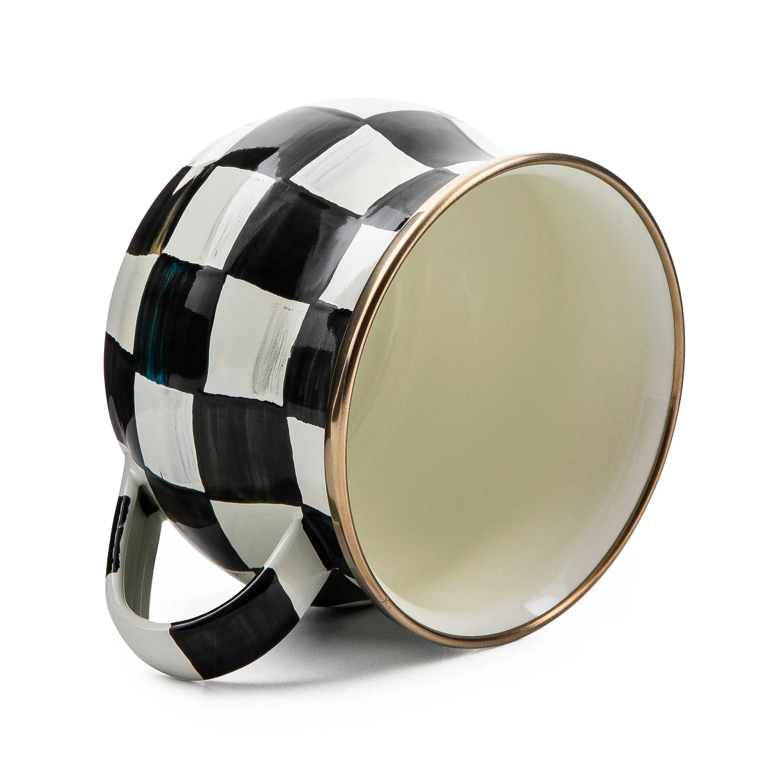 MacKenzie-Childs Courtly Check Enamel Teacup* Outdoor Entertaining