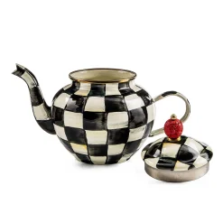 MacKenzie-Childs Courtly Check Enamel Teapot - 4 Cup* Outdoor Entertaining