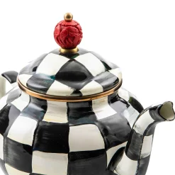 MacKenzie-Childs Courtly Check Enamel Teapot - 4 Cup* Outdoor Entertaining