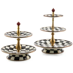MacKenzie-Childs Courtly Check Enamel Three Tier Sweet Stand* Outdoor Entertaining