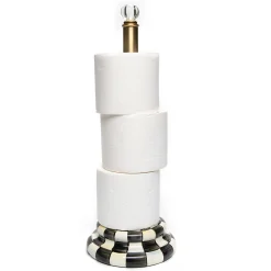 MacKenzie-Childs Courtly Check Enamel Toilet Tissue Storage* Bed & Bath