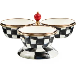 MacKenzie-Childs Courtly Check Enamel Triplicity* Outdoor Entertaining
