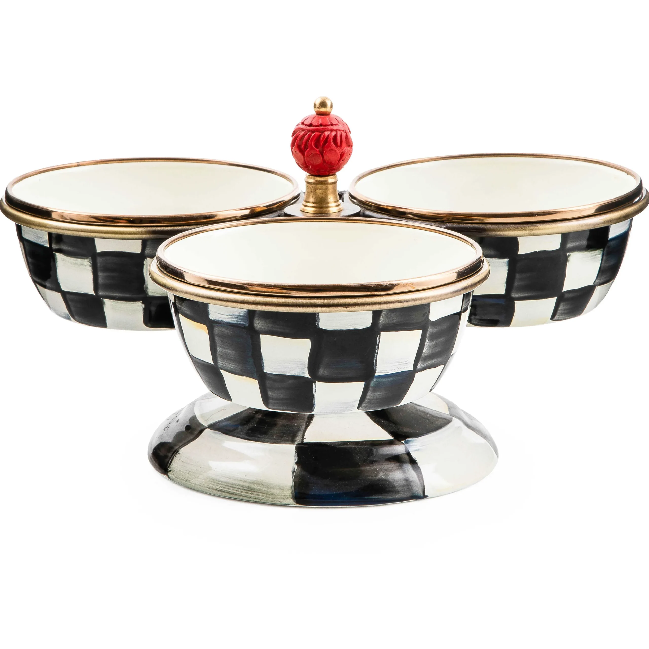 MacKenzie-Childs Courtly Check Enamel Triplicity* Outdoor Entertaining