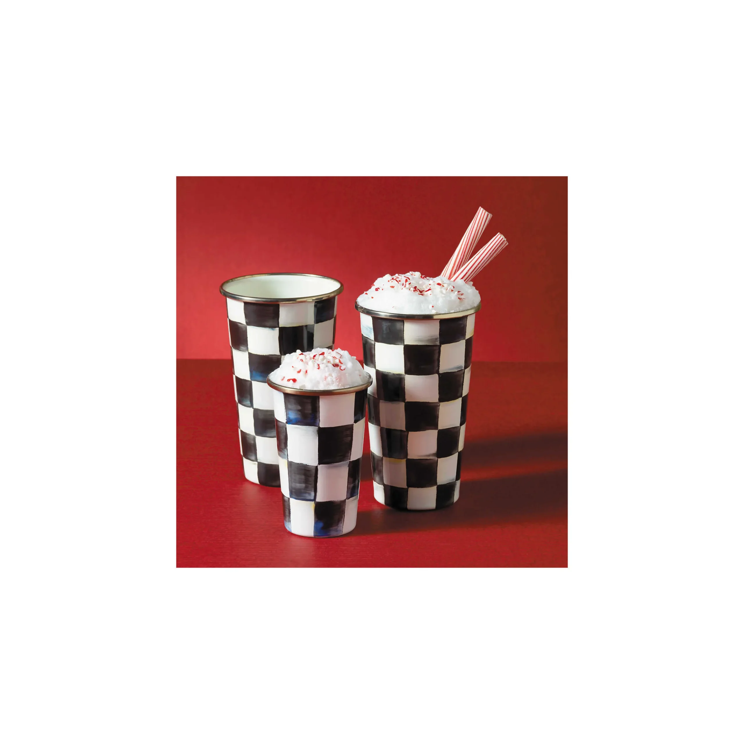 MacKenzie-Childs Courtly Check Enamel Tumbler - 10 Ounce* Outdoor Entertaining