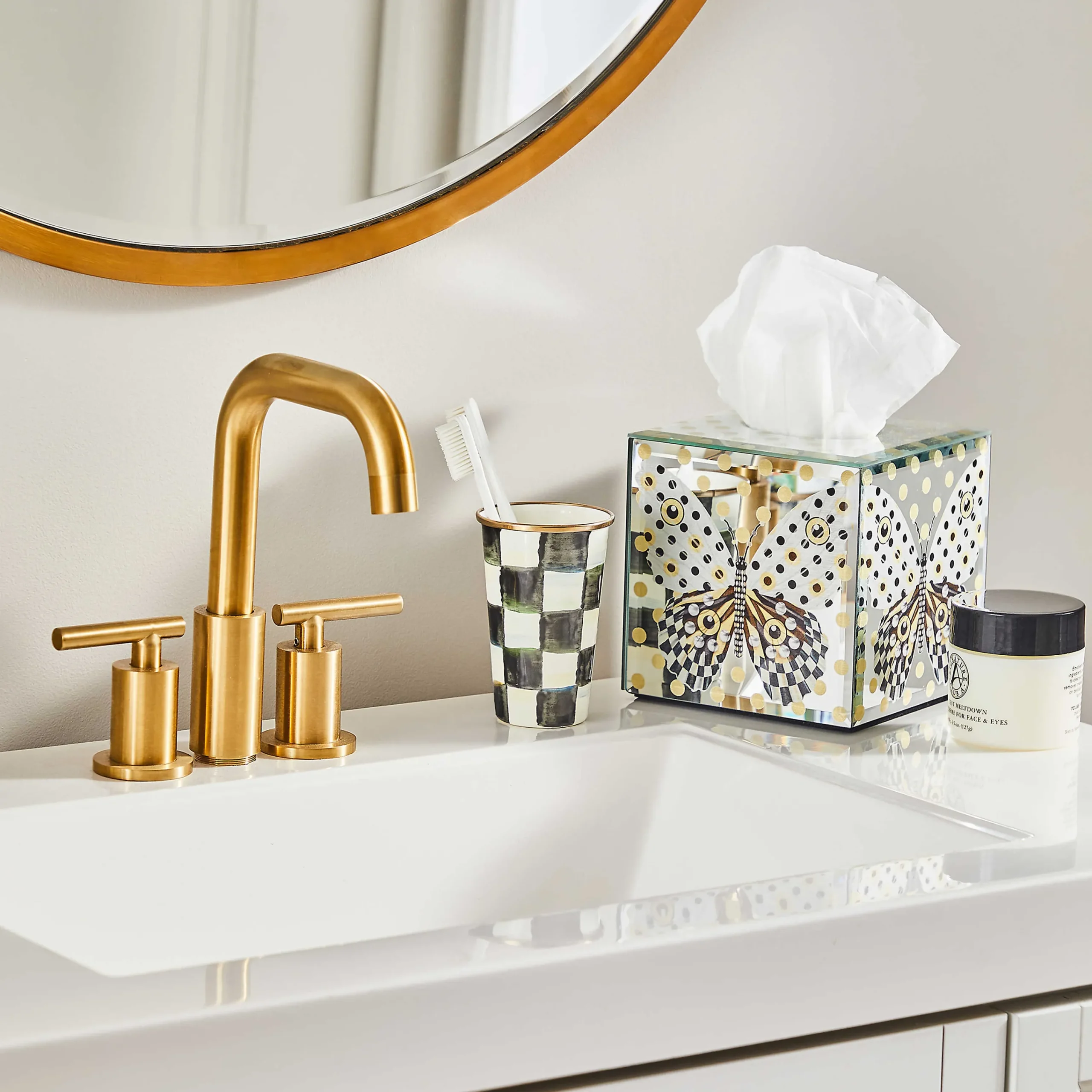 MacKenzie-Childs Courtly Check Enamel Tumbler - 10 Ounce* Outdoor Entertaining