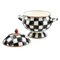 MacKenzie-Childs Courtly Check Enamel Tureen* Outdoor Entertaining