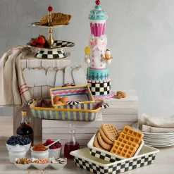 MacKenzie-Childs Courtly Check Enamel Two Tier Sweet Stand* Outdoor Entertaining