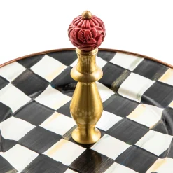 MacKenzie-Childs Courtly Check Enamel Two Tier Sweet Stand* Outdoor Entertaining