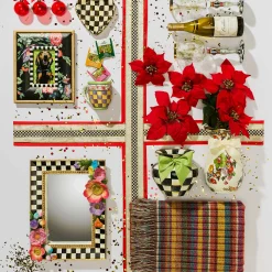 MacKenzie-Childs Courtly Check Enamel Vase - Green Bow* Room Accents