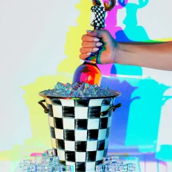 MacKenzie-Childs Courtly Check Enamel Wine Cooler* Outdoor Entertaining