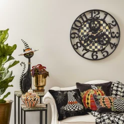 MacKenzie-Childs Courtly Check Farmhouse Wall Clock - Large* Room Accents