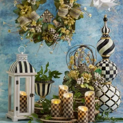MacKenzie-Childs Courtly Check Flicker 7" Pillar Candle* Candles & Fragrances