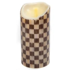 MacKenzie-Childs Courtly Check Flicker 8" Pillar Candle* Candles & Fragrances
