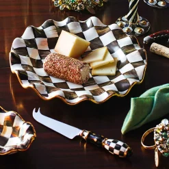 MacKenzie-Childs Courtly Check Fluted Dessert Plate* Outdoor Entertaining