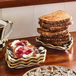 MacKenzie-Childs Courtly Check Fluted Heart Plate* Serveware