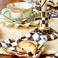 MacKenzie-Childs Courtly Check Fluted Heart Plate* Serveware