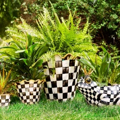 MacKenzie-Childs Courtly Check Garden Pot - 8