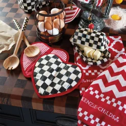 MacKenzie-Childs Courtly Check Heart Potholder* Kitchen & Table Linens