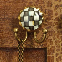MacKenzie-Childs Courtly Check Hook* Room Accents