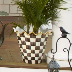MacKenzie-Childs Courtly Check Jumbo Garden Pot* Pots & Planters
