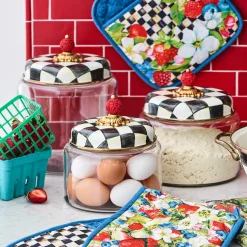 MacKenzie-Childs Courtly Check Kitchen Canister - Large* Room Accents