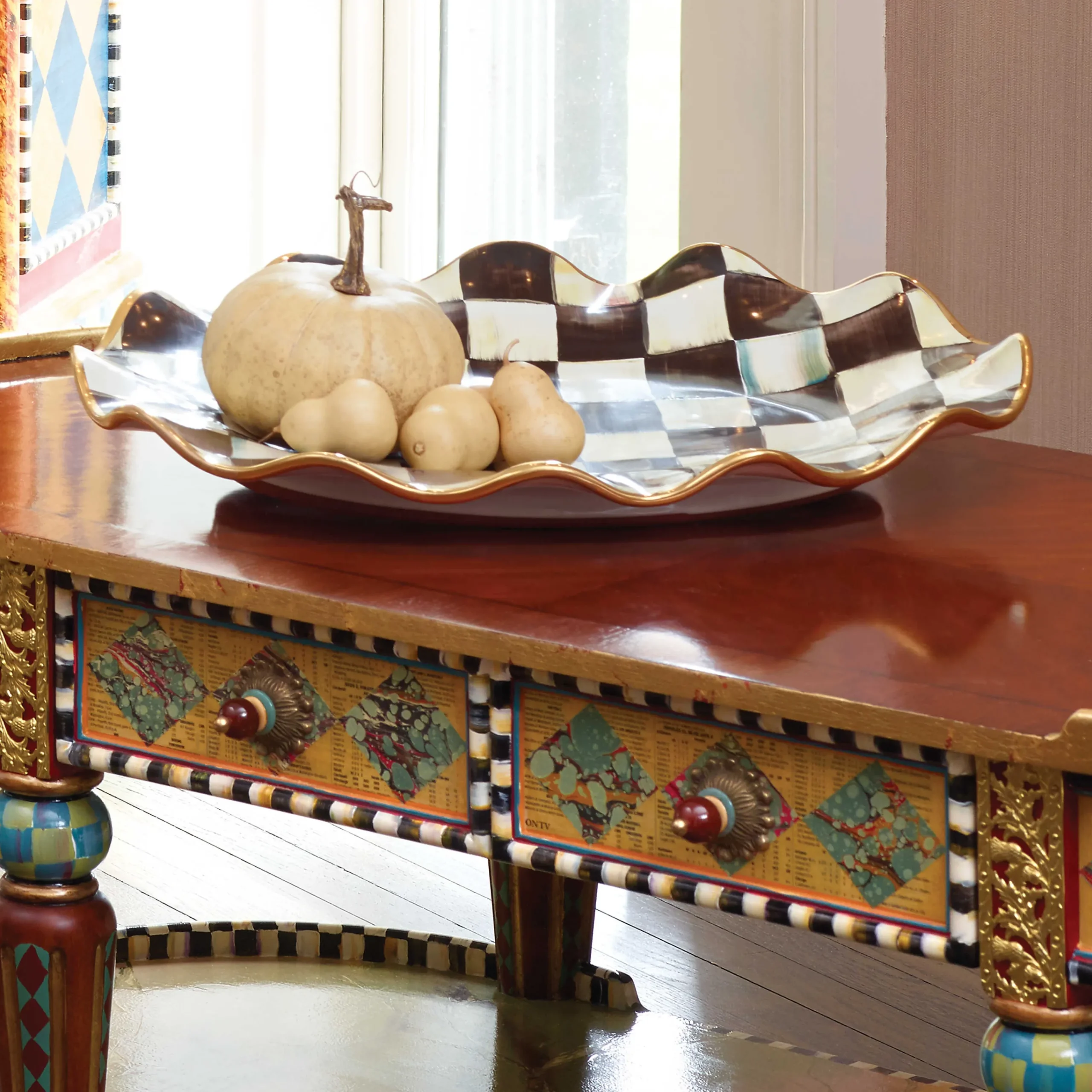 MacKenzie-Childs Courtly Check Large Serving Platter* Outdoor Entertaining