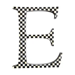 MacKenzie-Childs Courtly Check Letter - E* Room Accents
