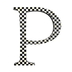 MacKenzie-Childs Courtly Check Letter - P* Room Accents