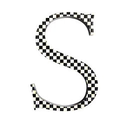 MacKenzie-Childs Courtly Check Letter - S* Room Accents