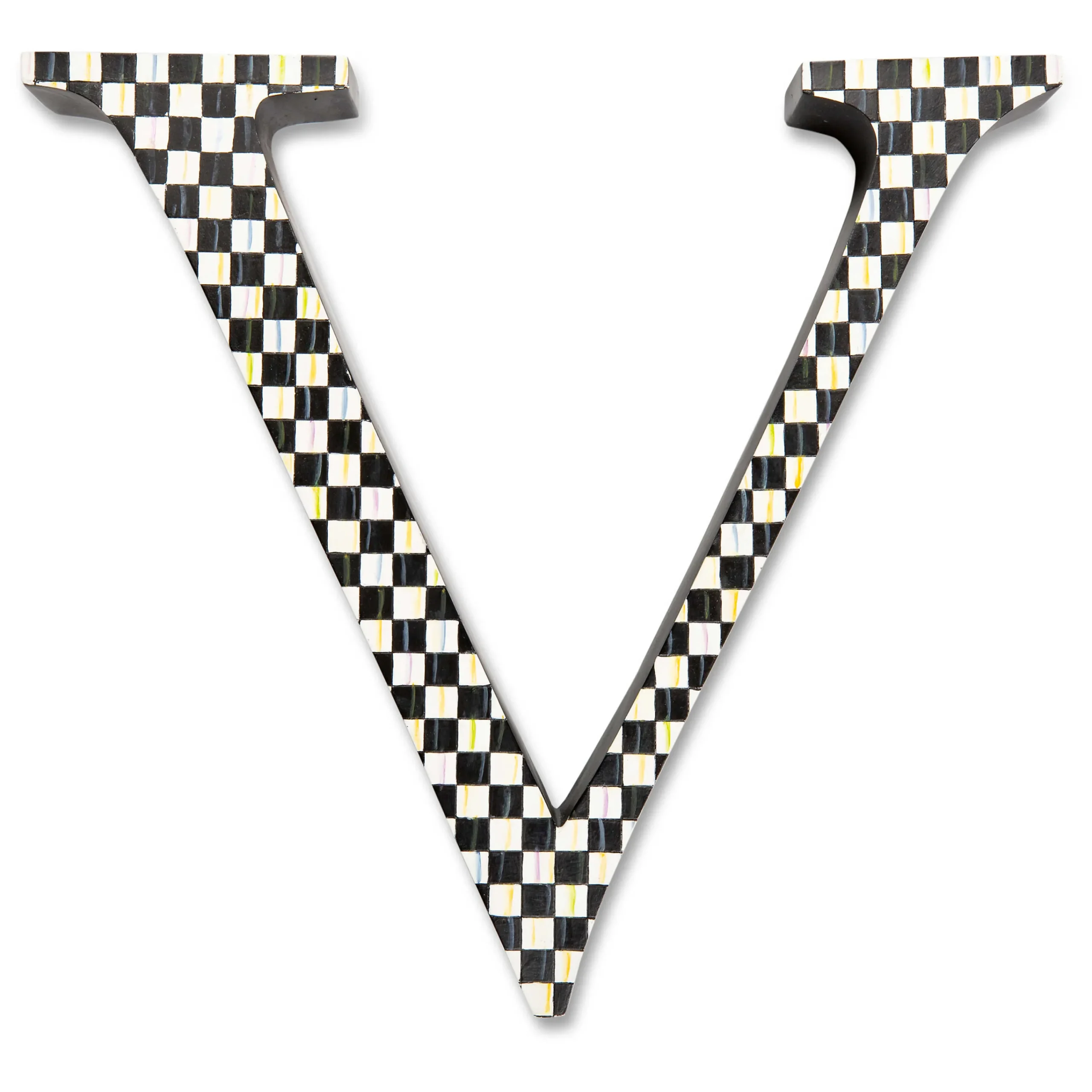 MacKenzie-Childs Courtly Check Letter - V* Room Accents