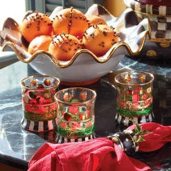 MacKenzie-Childs Courtly Check Medium Fluted Serving Bowl* Outdoor Entertaining