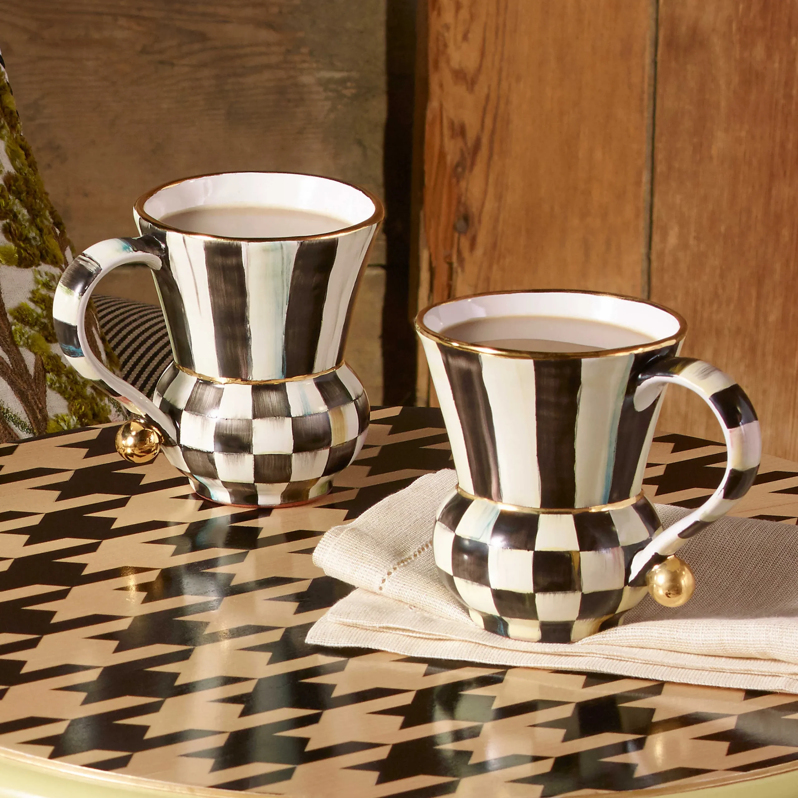 MacKenzie-Childs Courtly Check Mug* Outdoor Entertaining