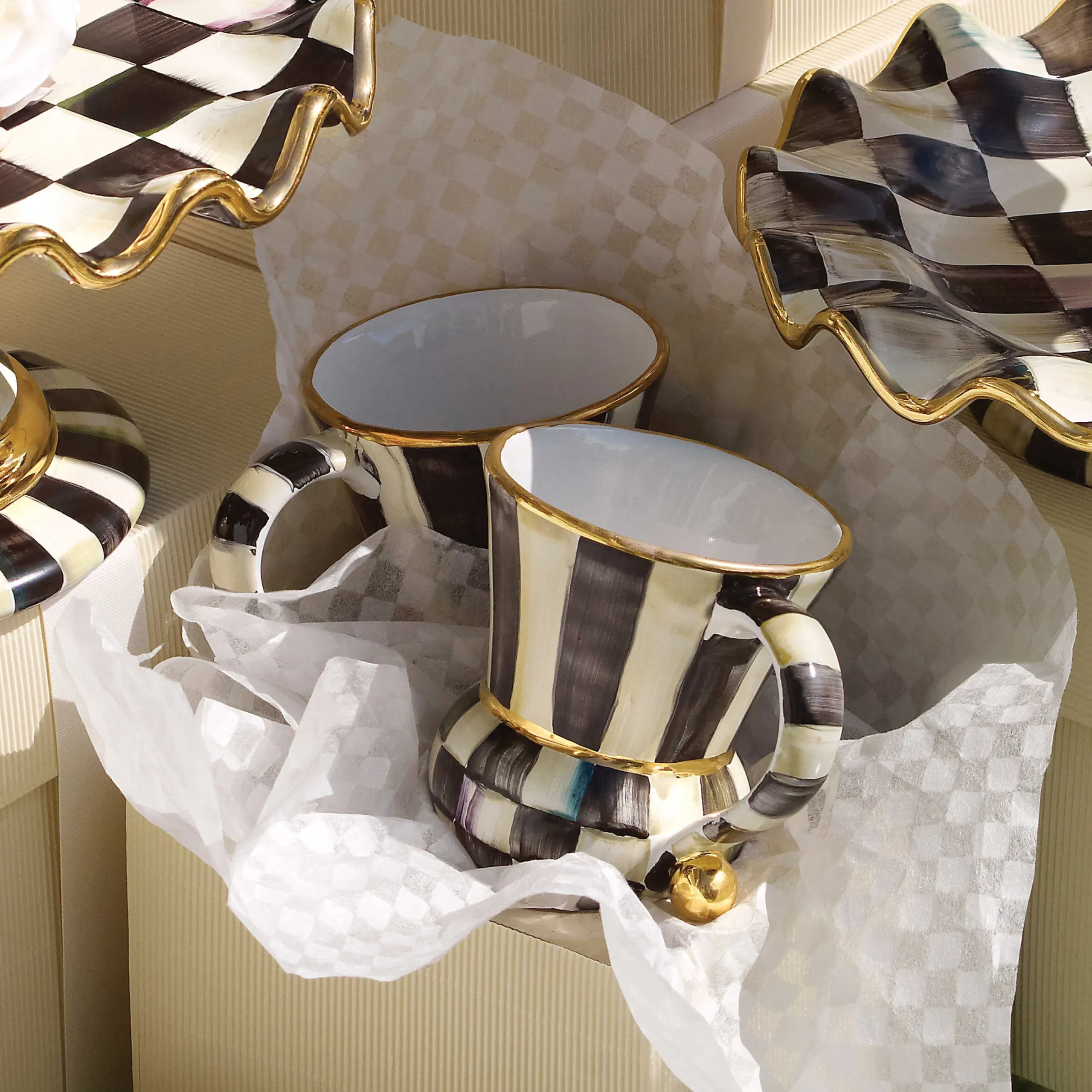 MacKenzie-Childs Courtly Check Mug* Outdoor Entertaining