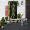 MacKenzie-Childs Courtly Check Outdoor Resting Deer* Outdoor Decor