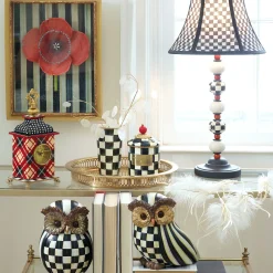 MacKenzie-Childs Courtly Check Owl* Room Accents