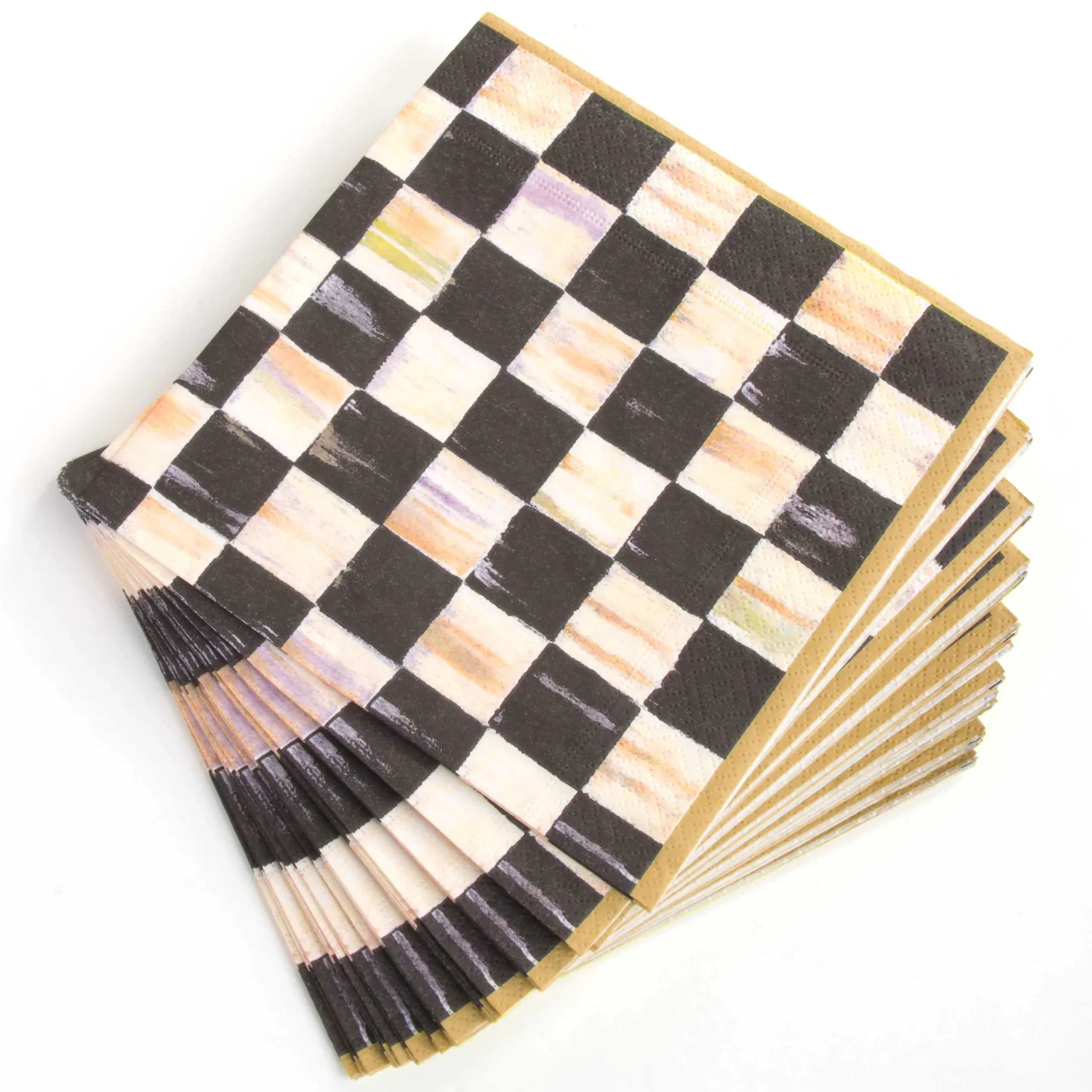 MacKenzie-Childs Courtly Check Paper Napkins - Luncheon - Gold* Outdoor Entertaining