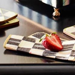 MacKenzie-Childs Courtly Check Paper Napkins - Guest - Gold* Outdoor Entertaining